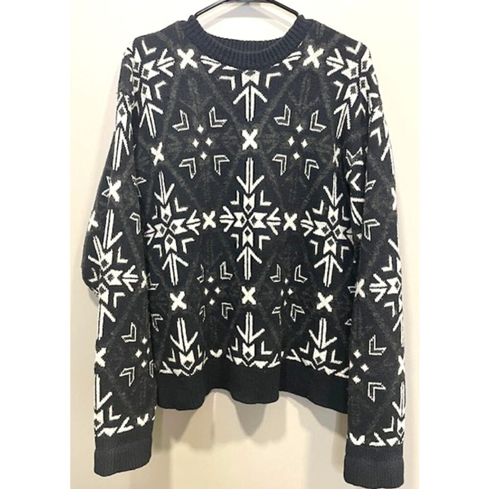 Vintage J.Riggings Silk Cotton Wool Blend Fair Isle Sweater Men's Sz Sm